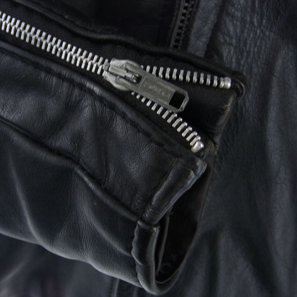 schott ショット 641 スタンドカラー レザー シングル ライダース ジャケット ブラック系 34【中古】