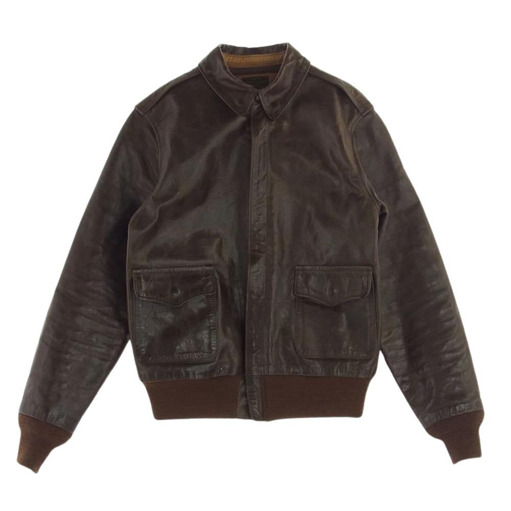 Pherrow's フェローズ TYPE A-2 ホースハイド フライト ジャケット ブラウン系 40【中古】