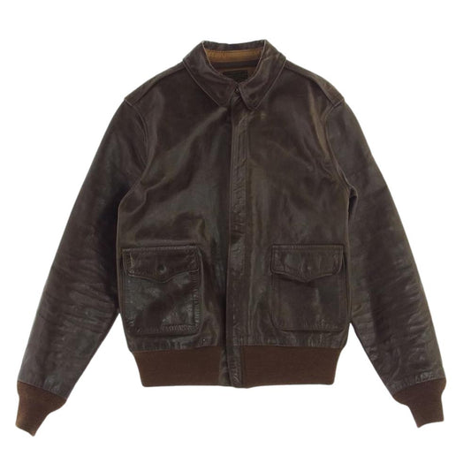 Pherrow's フェローズ TYPE A-2 ホースハイド フライト ジャケット ブラウン系 40【中古】