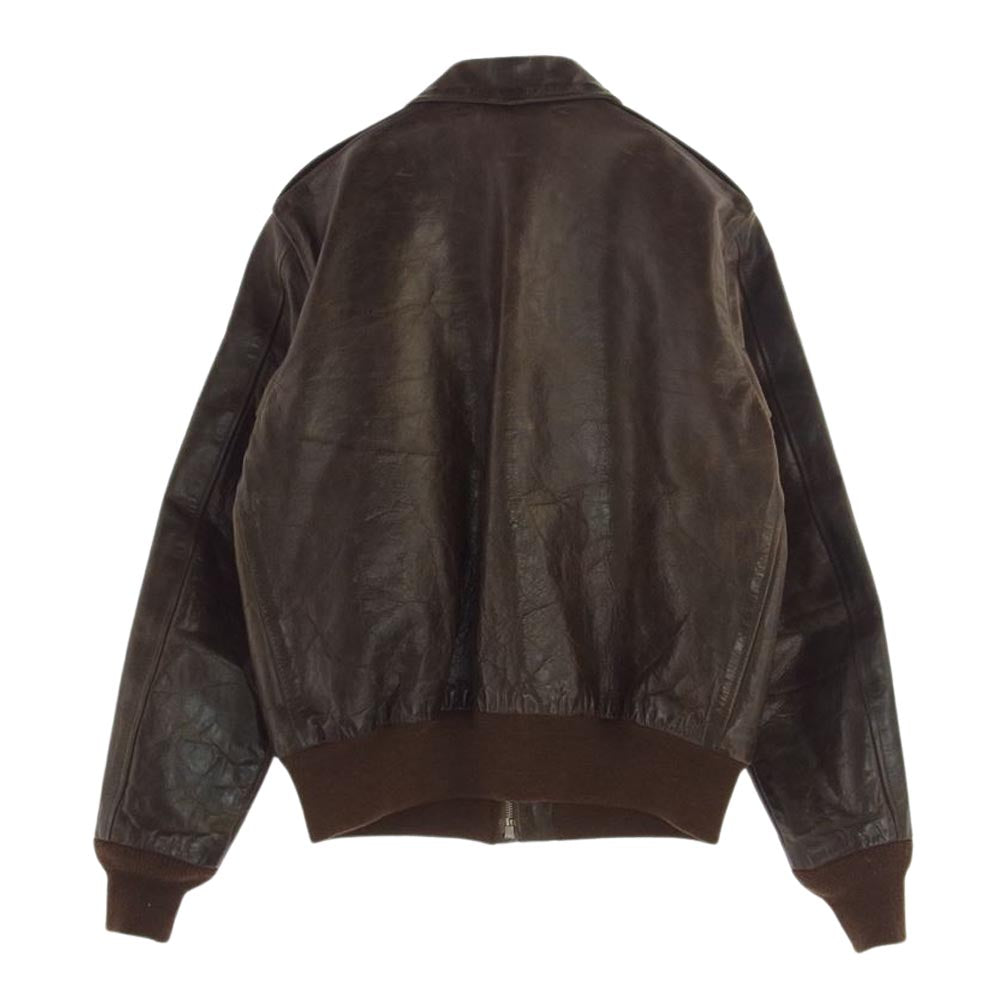 Pherrow's フェローズ TYPE A-2 ホースハイド フライト ジャケット ブラウン系 40【中古】