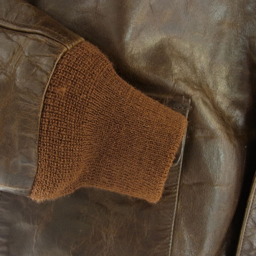 Pherrow's フェローズ TYPE A-2 ホースハイド フライト ジャケット ブラウン系 40【中古】