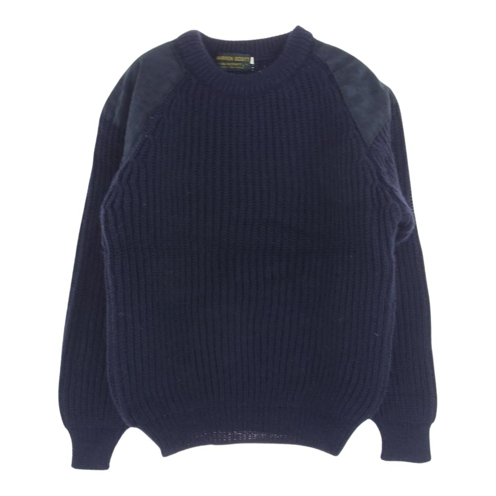 ウォーレン スコット 英国製 コマンドニット セーター ネイビー系 M【中古】