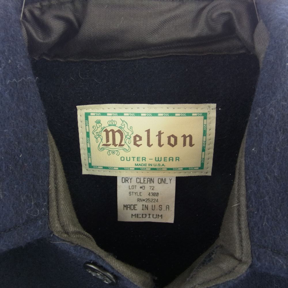 メルトン USA製 CPO ジャケット シャツ ネイビー系 M【中古】