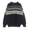 Y's Yohji Yamamoto ワイズ ヨウジヤマモト ノルディック柄 ニット セーター ブラック系【中古】