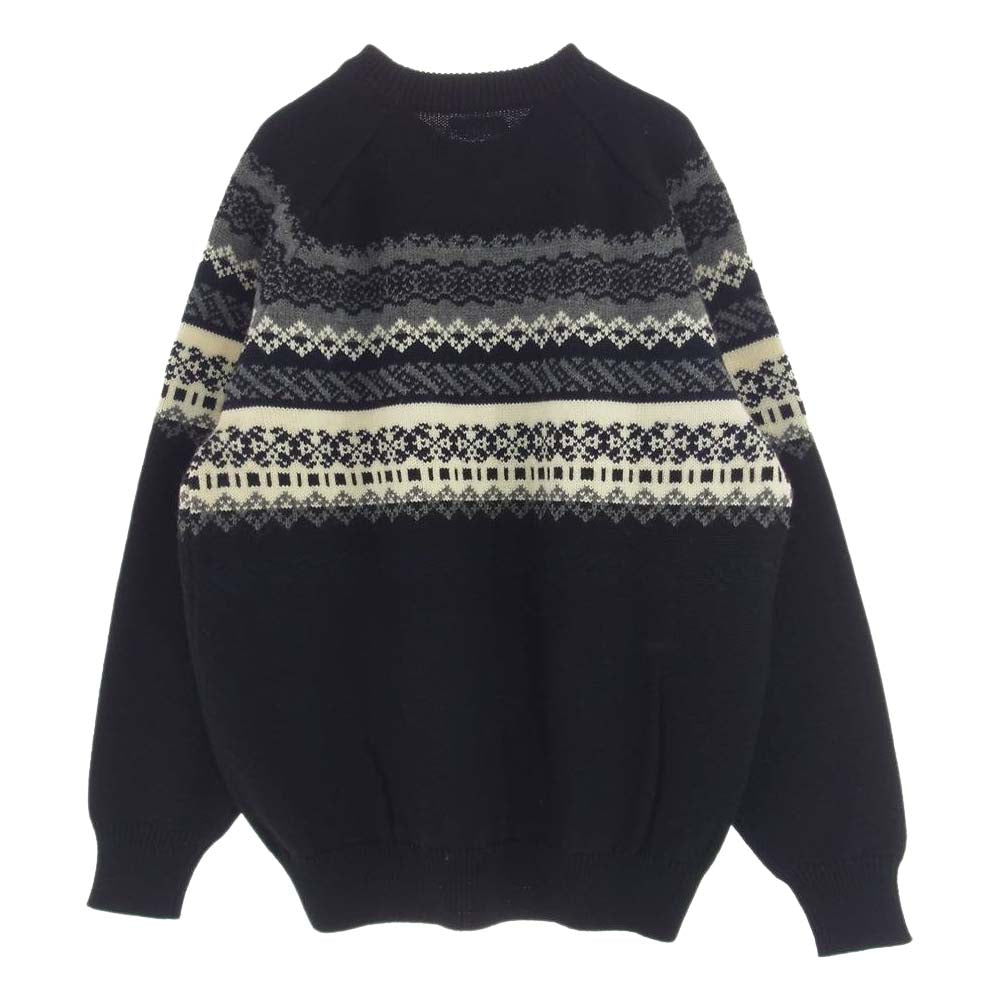 Y's Yohji Yamamoto ワイズ ヨウジヤマモト ノルディック柄 ニット セーター ブラック系【中古】