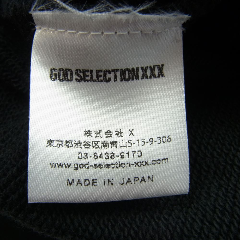 WIND AND SEA ウィンダンシー × GOD SELECTION XXX ロゴ 総柄 プリント プルオーバー パーカー ブラック系 L【中古】