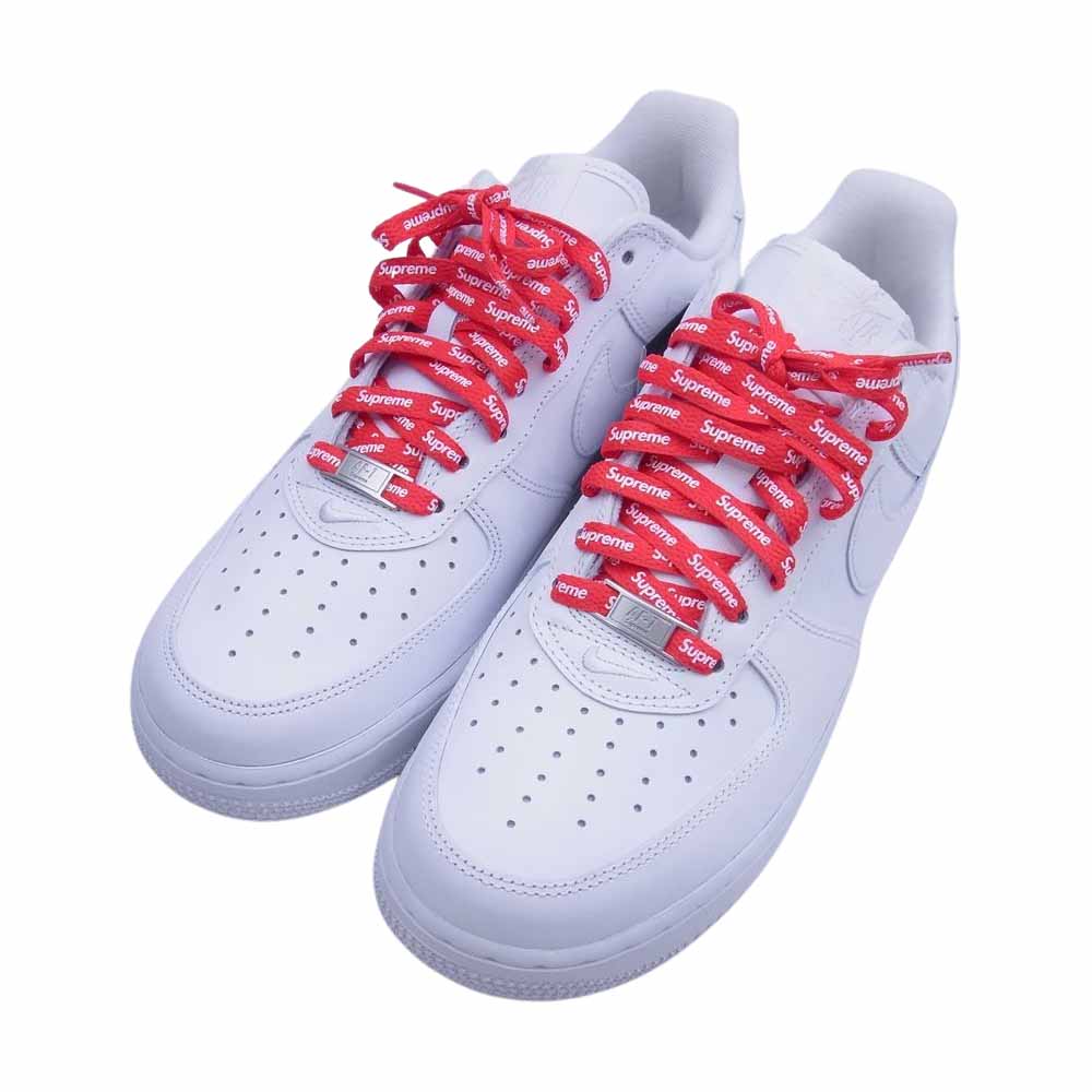 Supreme シュプリーム CU9255-100 × NIKE ナイキ AIR FORCE 1 エアフォース スニーカー  ホワイト系 26cm【極上美品】【中古】