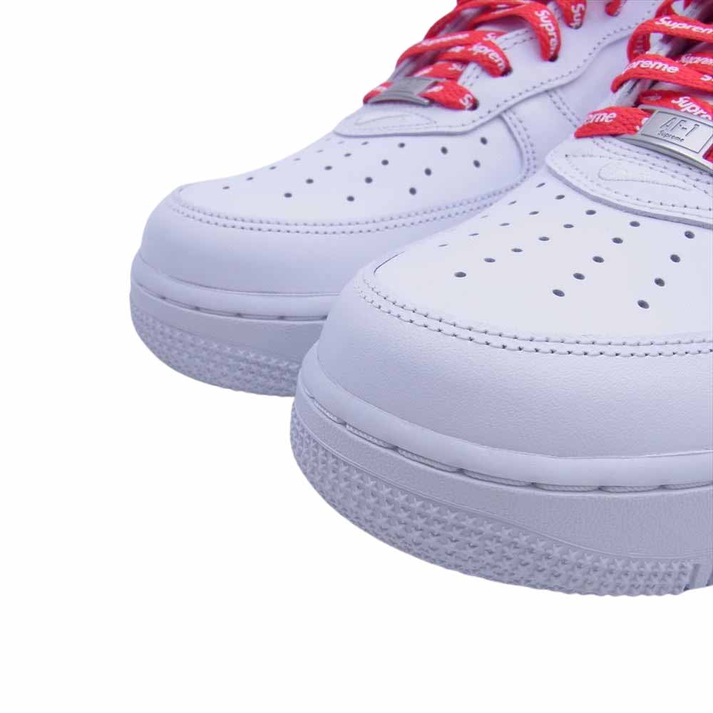 Supreme シュプリーム CU9255-100 × NIKE ナイキ AIR FORCE 1 エアフォース スニーカー  ホワイト系 26cm【極上美品】【中古】