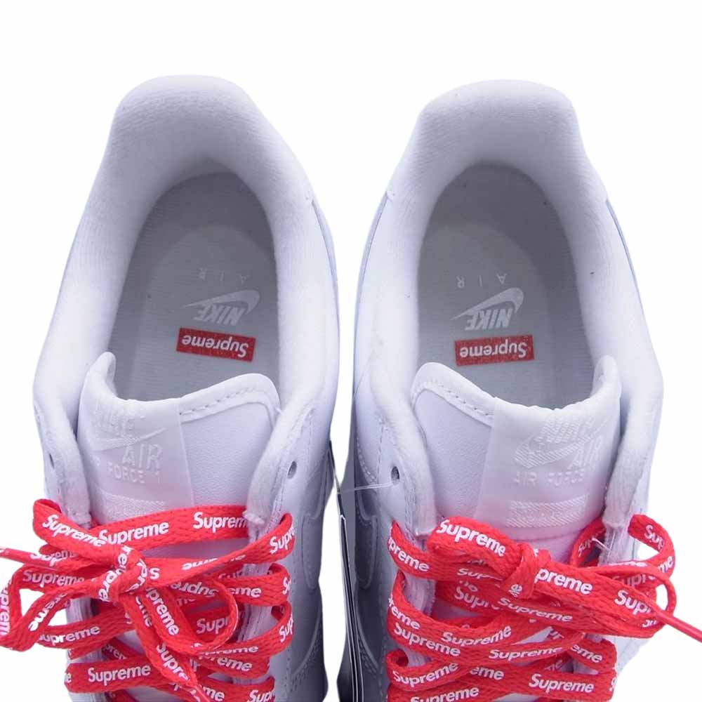 Supreme シュプリーム CU9255-100 × NIKE ナイキ AIR FORCE 1 エアフォース スニーカー  ホワイト系 26cm【極上美品】【中古】