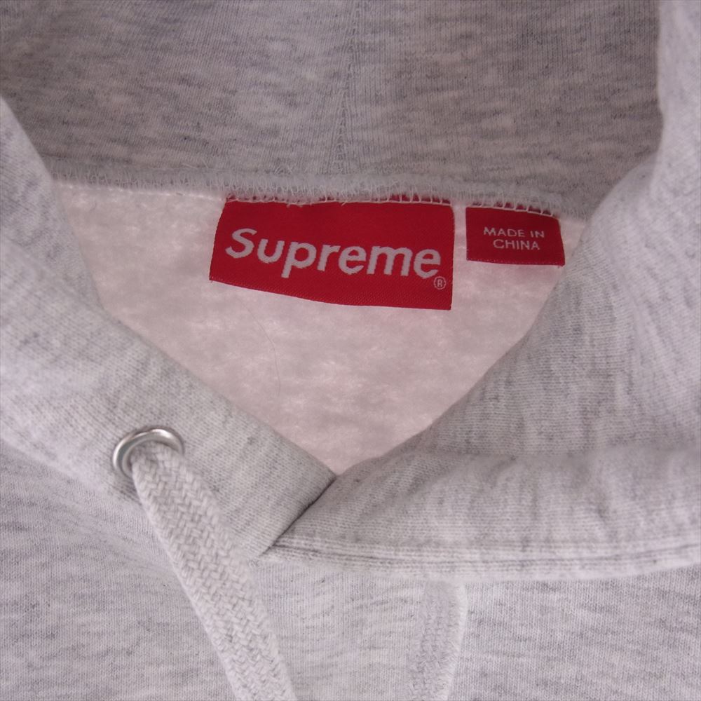 Supreme シュプリーム 22AW State Hooded Sweatshirt ロゴ 刺繍 ステイト フーデッド スウェット プルオーバー パーカー グレー系 Large【美品】【中古】