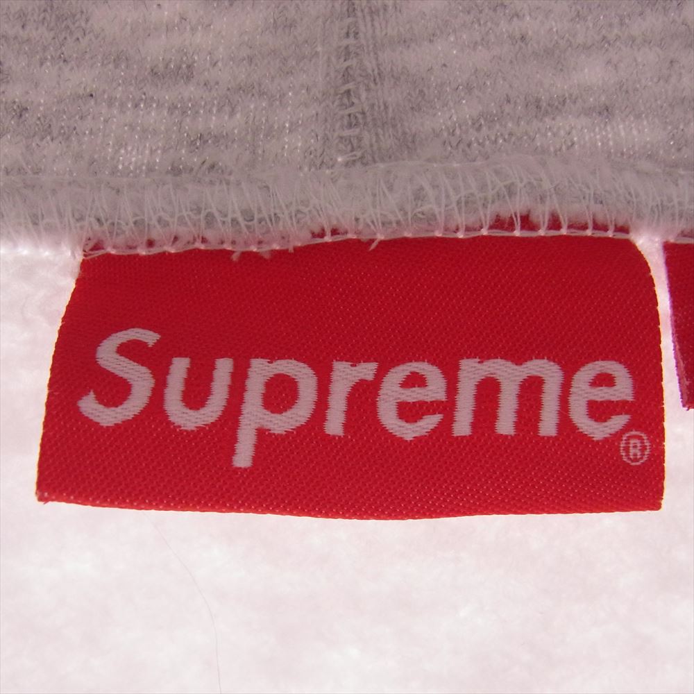 Supreme シュプリーム 22AW State Hooded Sweatshirt ロゴ 刺繍 ステイト フーデッド スウェット プルオーバー パーカー グレー系 Large【美品】【中古】