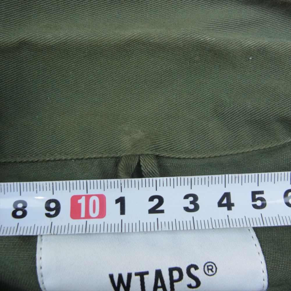 WTAPS ダブルタップス 17AW 172WVDT-SHM01 BUDS LS 01 / SHIRT. COTTON. TWILL. コットン ツイル ミリタリー シャツ カーキ系 01【中古】