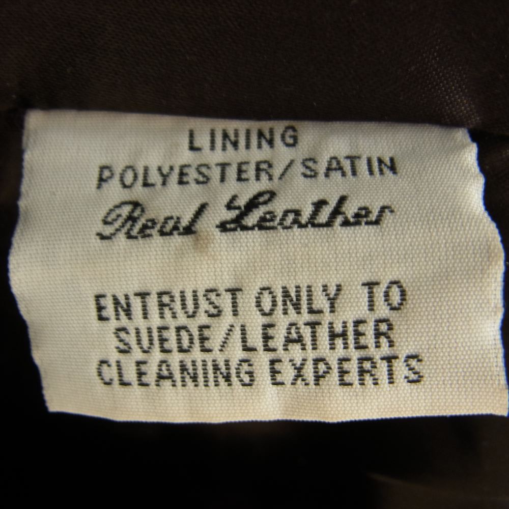 ウェステッドレザー コットンツイル フルジップ ジャケット チャコール系 44【中古】