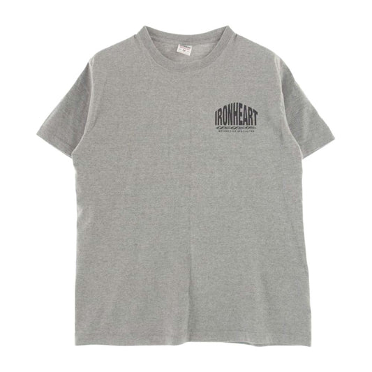 IRON HEART アイアンハート IHT-1604 スカル ピストン 半袖 Tシャツ グレー系 M【中古】