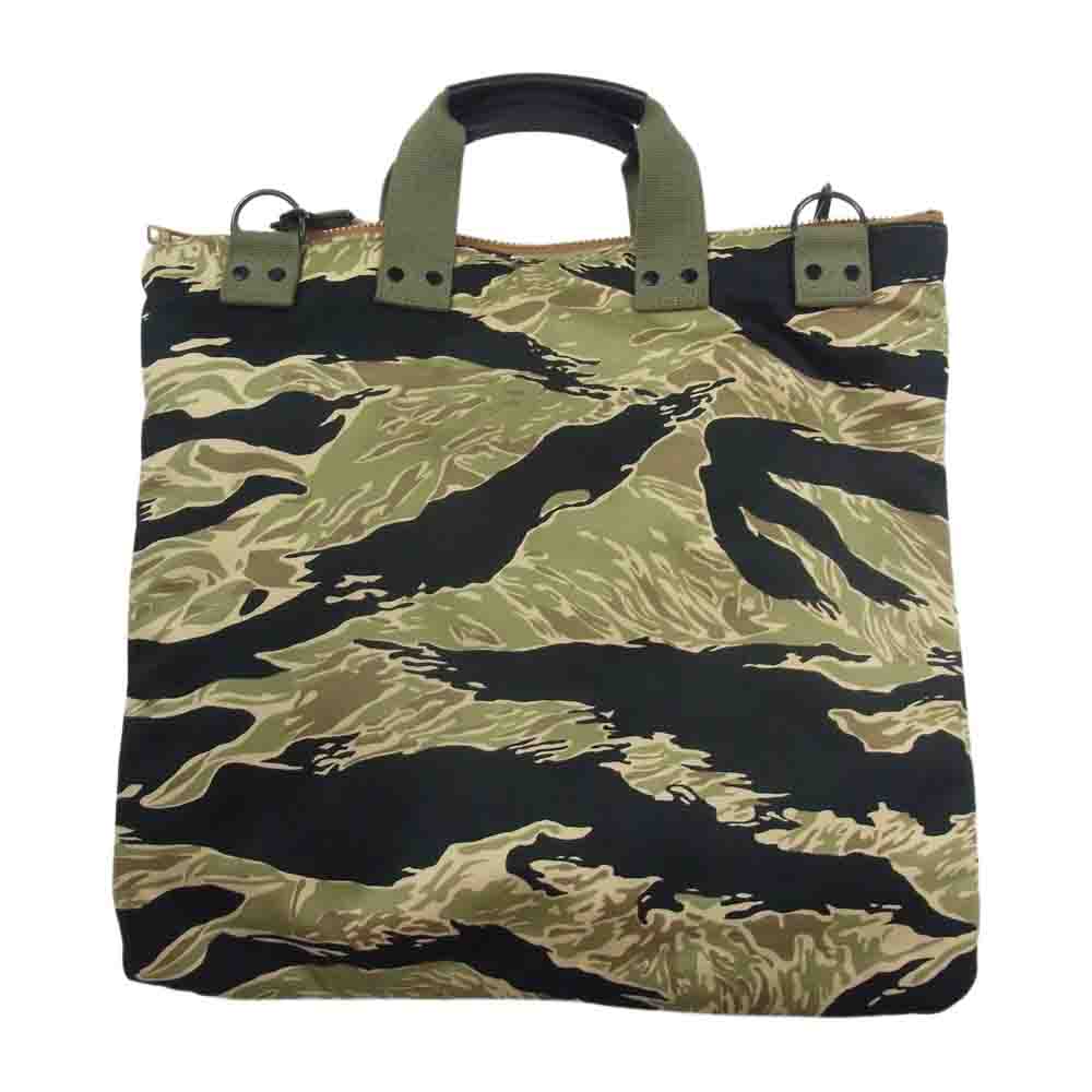 Buzz Rickson's バズリクソンズ BR02717 GOLD TIGER HELMET BAG ゴールドタイガー カモ柄 ヘルメット ショルダー バッグ カーキ系【中古】