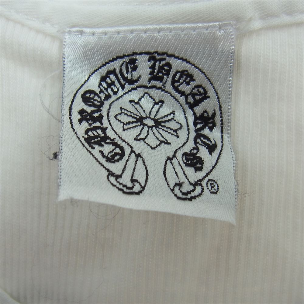 CHROME HEARTS クロムハーツ（原本無） リップ＆タン リップアンドタン ホースシュープリント クロス タンクトップ ホワイト系 M【中古】