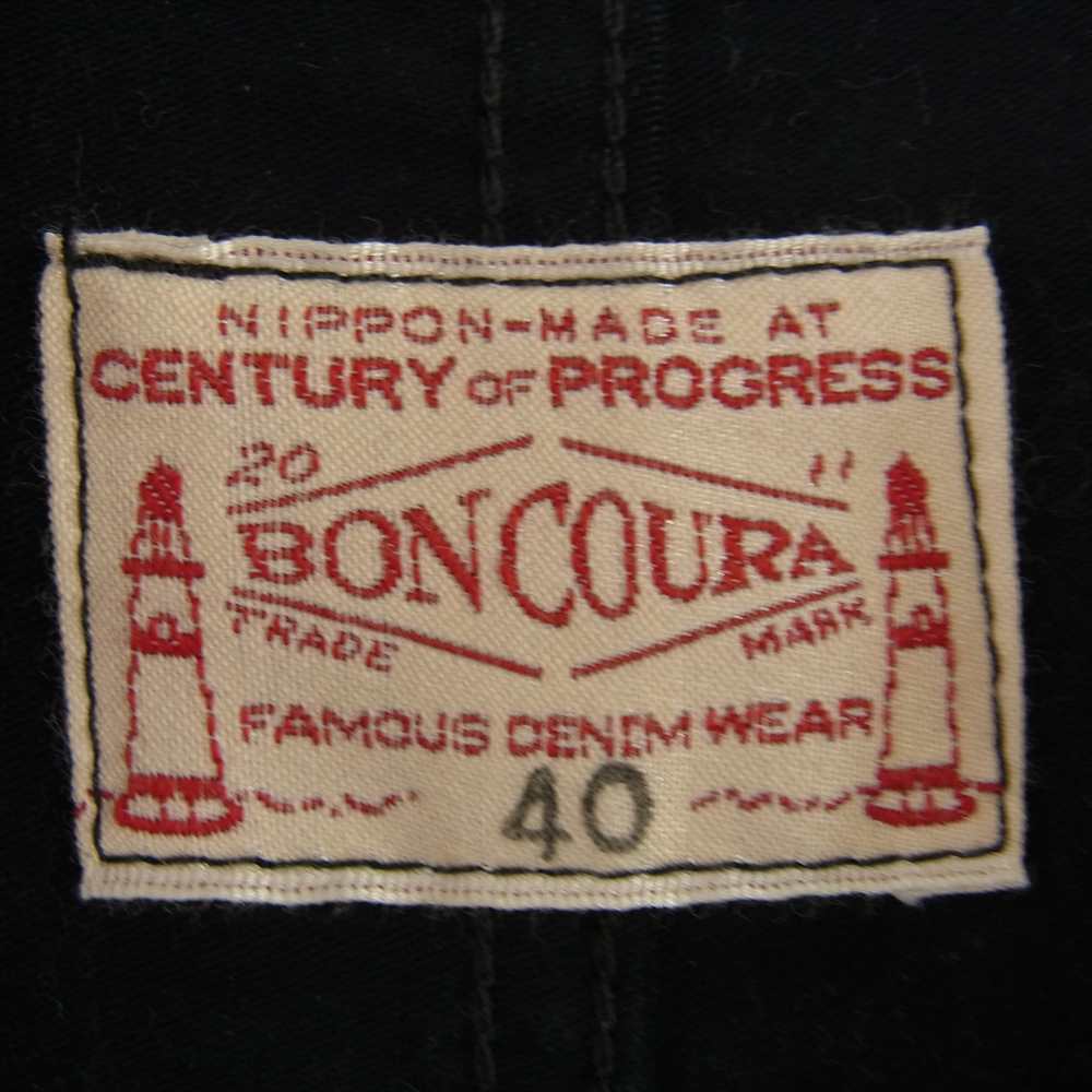 BONCOURA ボンクラ ARCH EXCLUSIVE 別注 FRENCH WORK JACKET フレンチ モールスキン ワーク ジャケット ブラック系 40【中古】