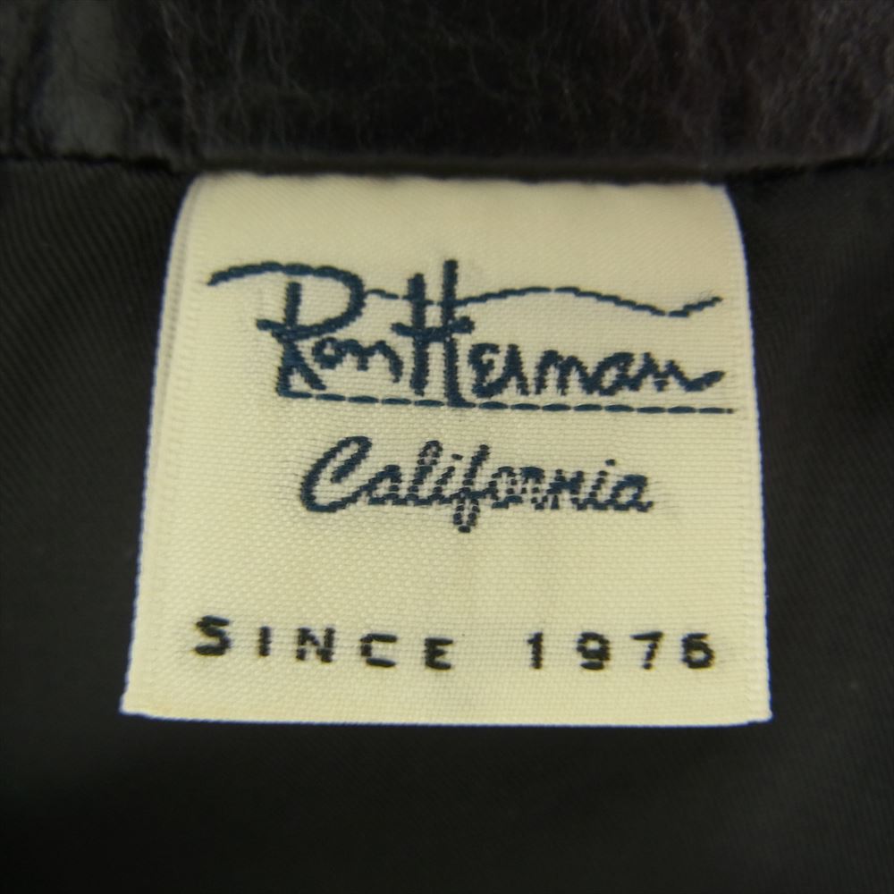 Ron Herman ロンハーマン 611040024-1071 ノーカラー レザー ブルゾン ジャケット ブラック系 XS【中古】