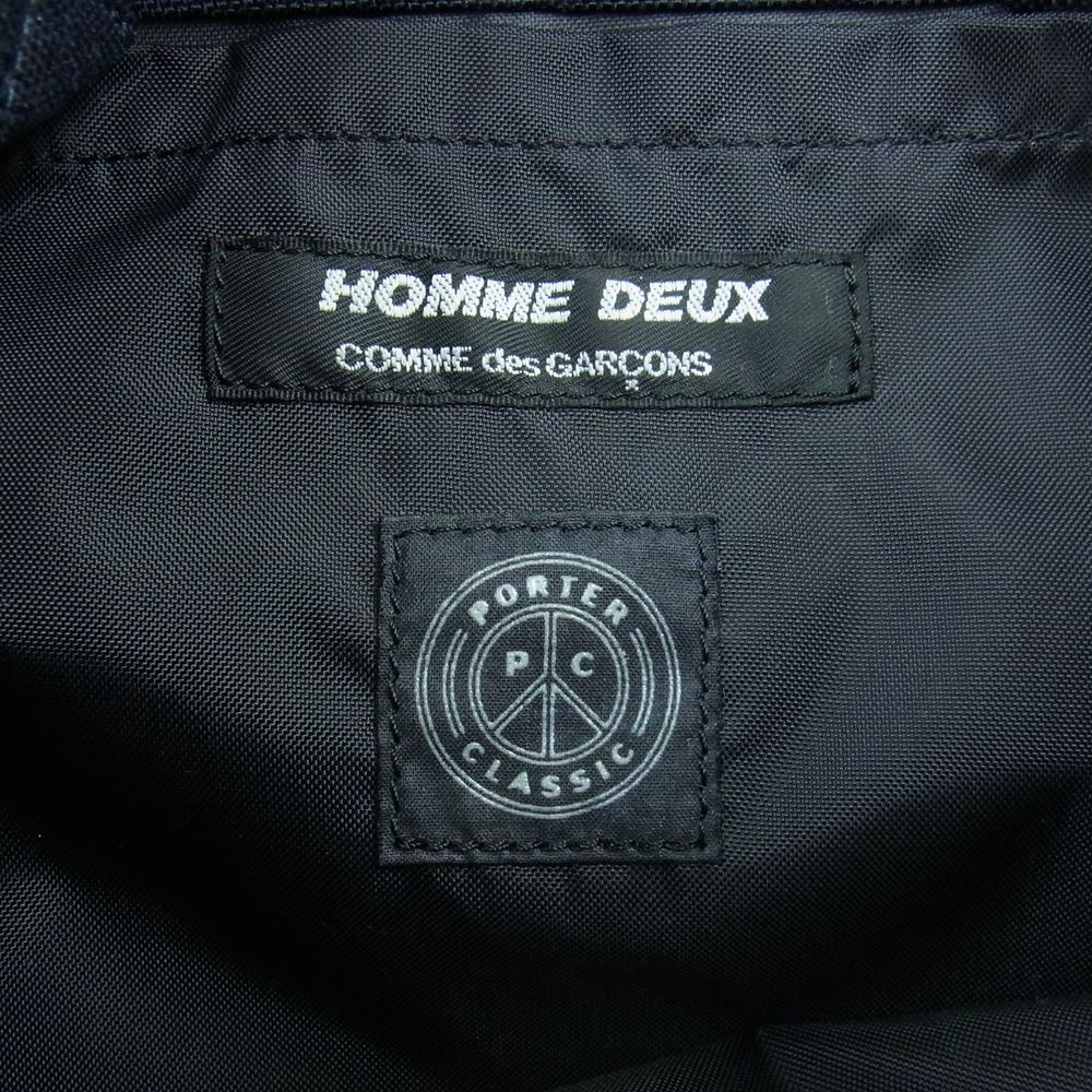 COMME des GARCONS HOMME DEUX コムデギャルソンオムドゥ DE-K201 × PORTER ポーター NEWTON BAG ニュートン 2WAY トート ハンド バッグ ネイビー系【中古】