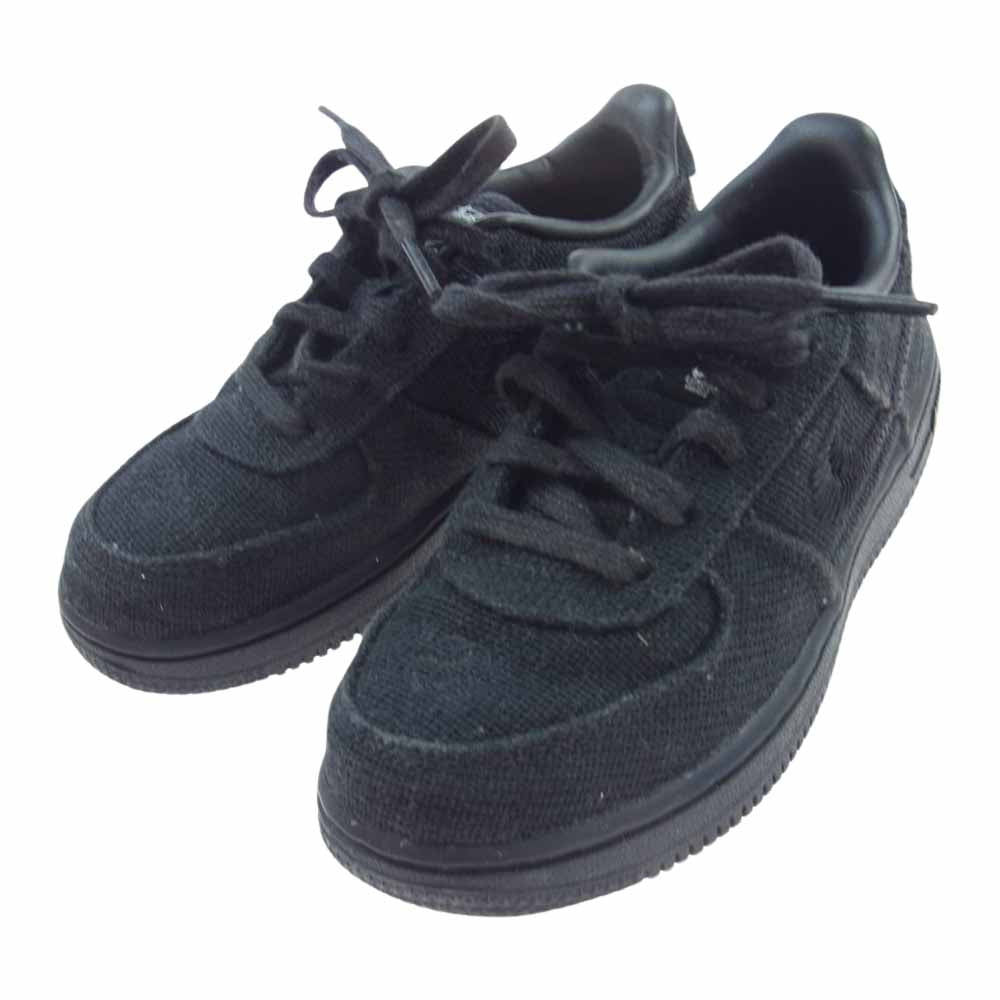 NIKE ナイキ DC8306-001 × Stussy ステューシー TD Air Force 1 Low Triple Black エアフォース ロー トリプル ブラック キッズ スニーカー ブラック系 16cm【中古】