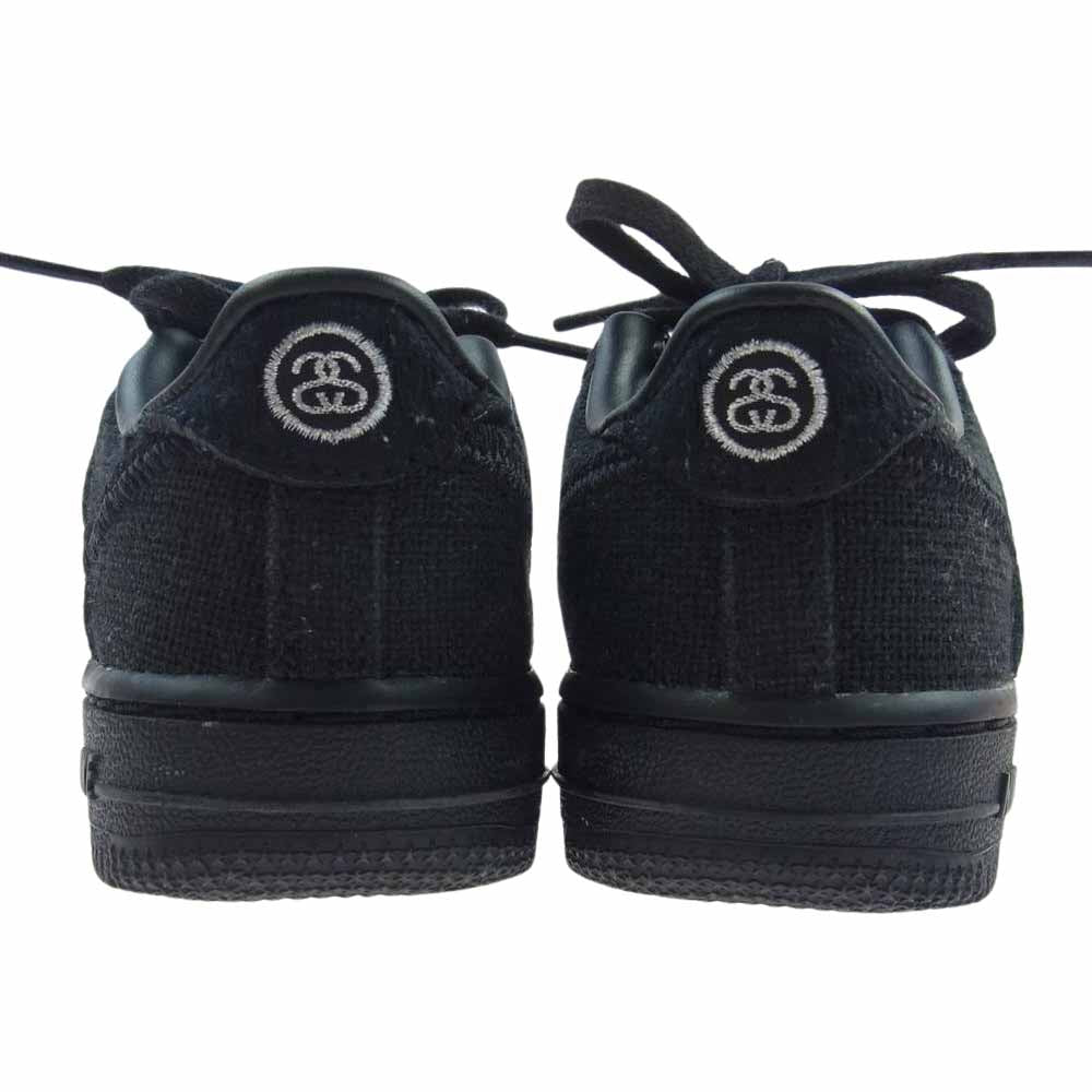 NIKE ナイキ DC8306-001 × Stussy ステューシー TD Air Force 1 Low Triple Black エアフォース ロー トリプル ブラック キッズ スニーカー ブラック系 16cm【中古】