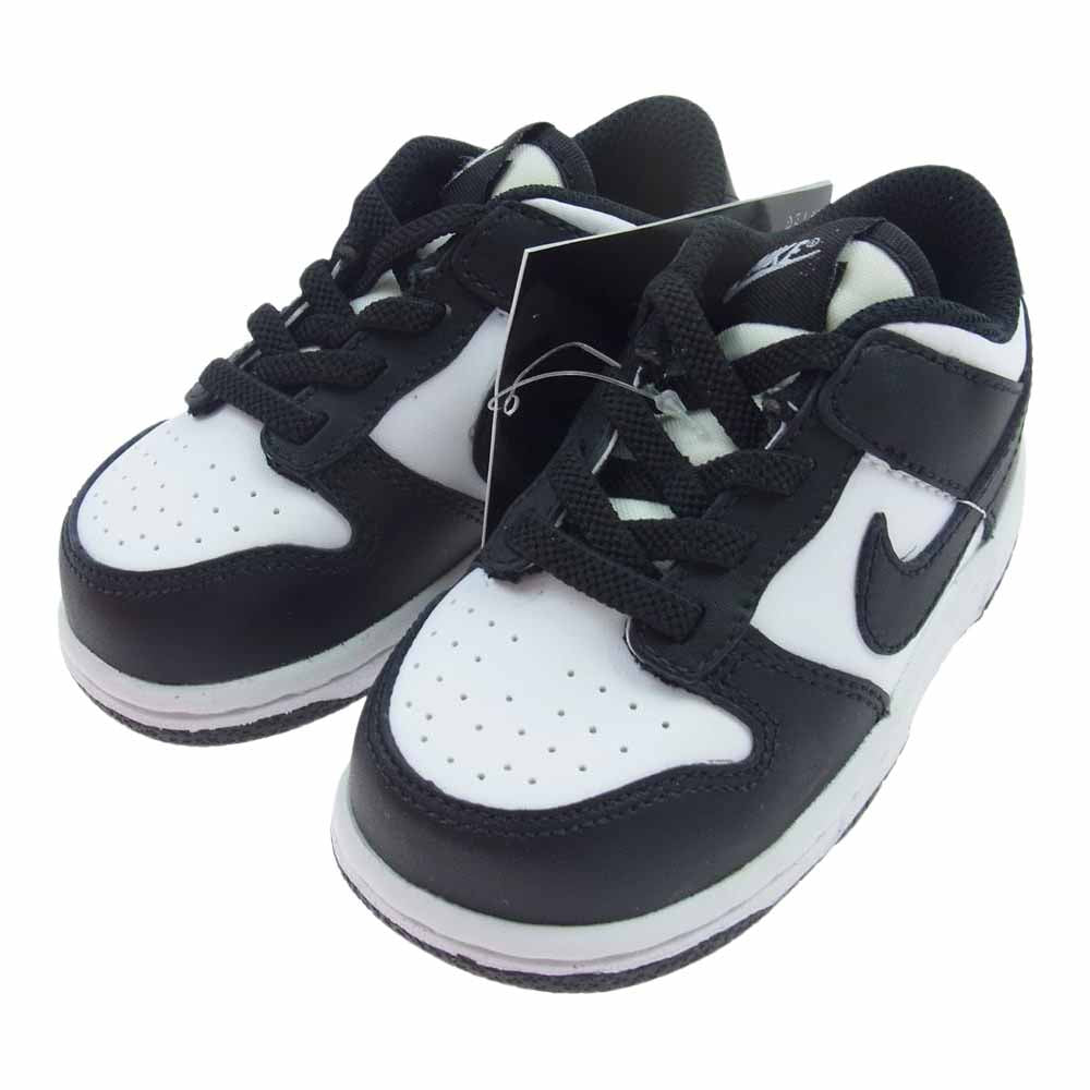 NIKE ナイキ CW1589-100 TD Dunk Low White Black ダンク ロー ホワイト ブラック キッズ スニーカー ブラック系 ホワイト系 13cm【新古品】【未使用】【中古】