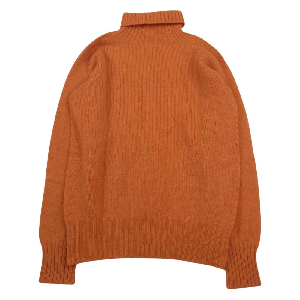 ANATOMICA アナトミカ 2PLY SHETLAND SWEATER TURTLE タートルネック ニット オレンジ オレンジ系 38【美品】【中古】