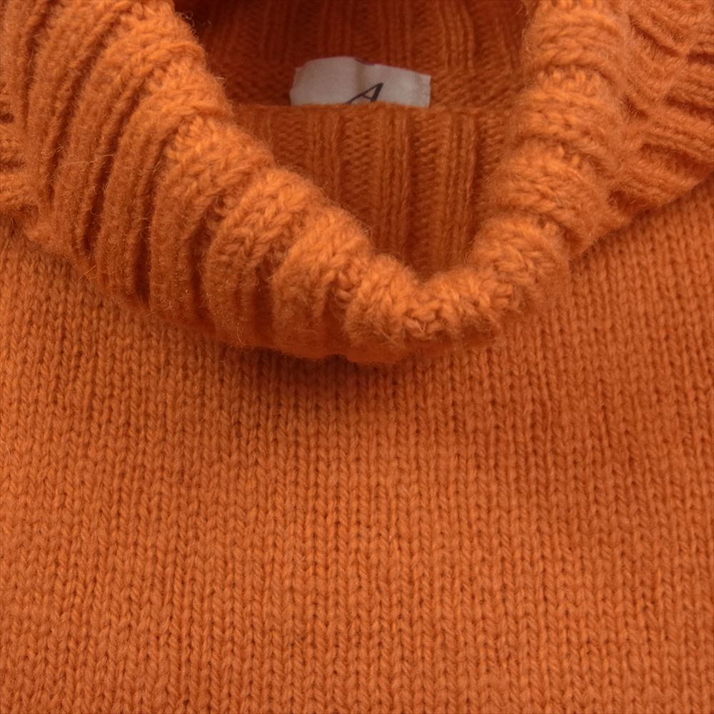 ANATOMICA アナトミカ 2PLY SHETLAND SWEATER TURTLE タートルネック ニット オレンジ オレンジ系 38【美品】【中古】