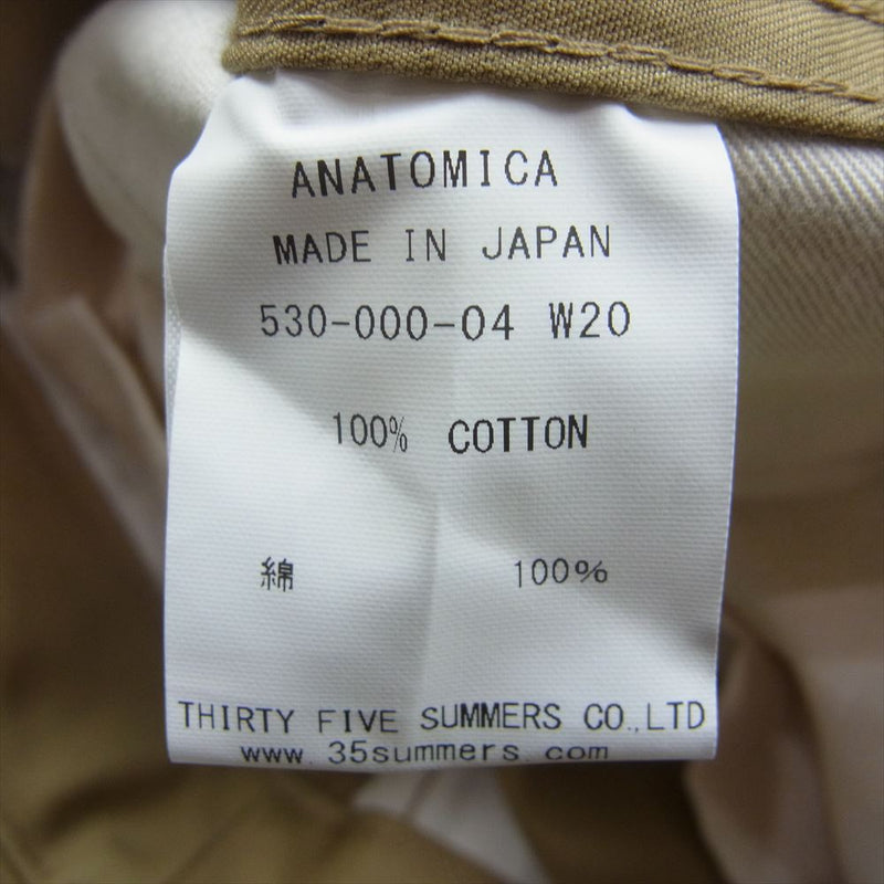 ANATOMICA アナトミカ 530-000-04 CHINO2 ボタンフライ チノパンツ ベージュ系 32【新古品】【未使用】【中古】