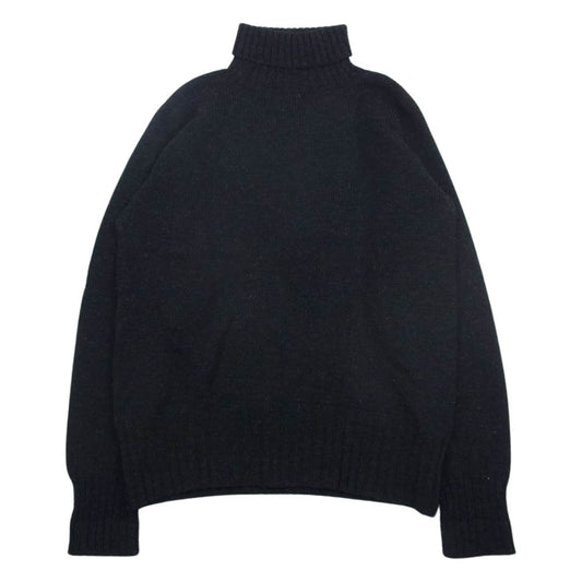 ANATOMICA アナトミカ スコットランド製 2PLY SHETLAND SWEATER TURTLE ネップ タートルネック ニットブラウン ブラック系 38【極上美品】【中古】