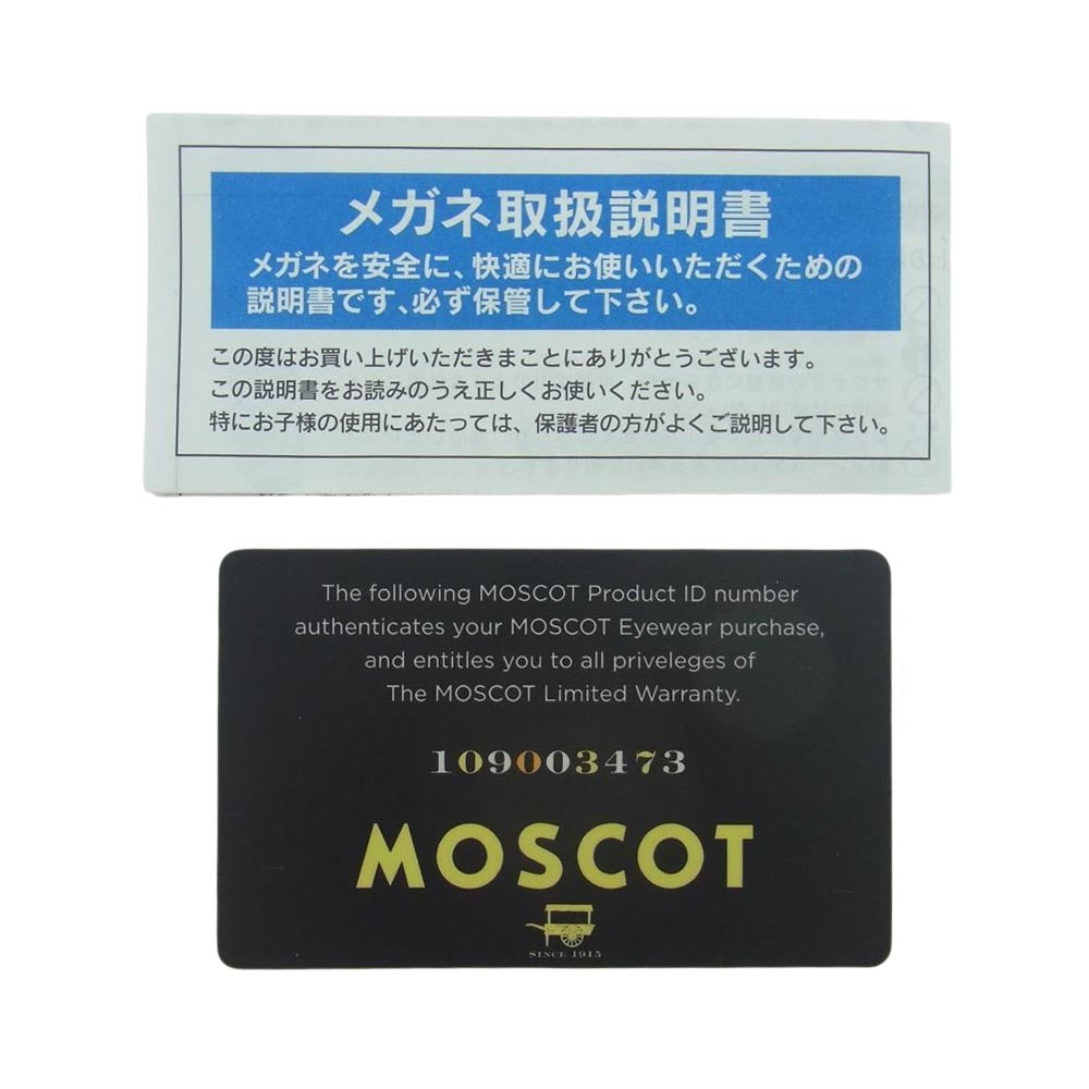 モスコット 44?24-140 LEMTOSH レムトッシュ サングラス ブラック系 レンズカラー　ブルー系 44□24-140【中古】
