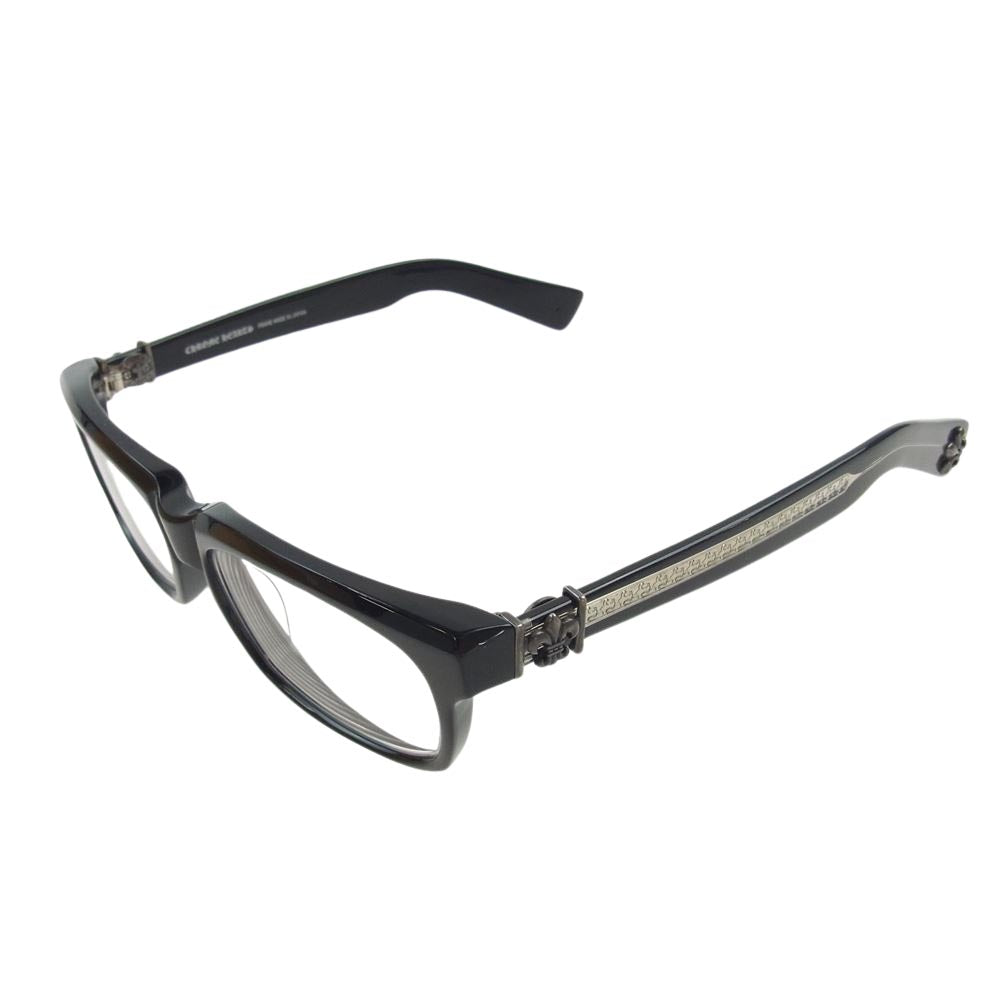 CHROME HEARTS クロムハーツ（原本無） クロムハーツ青山店印字冊子付属 55?17-143 BSフレア SPLAT-A メガネ アイウェア 眼鏡 ブラック系【中古】