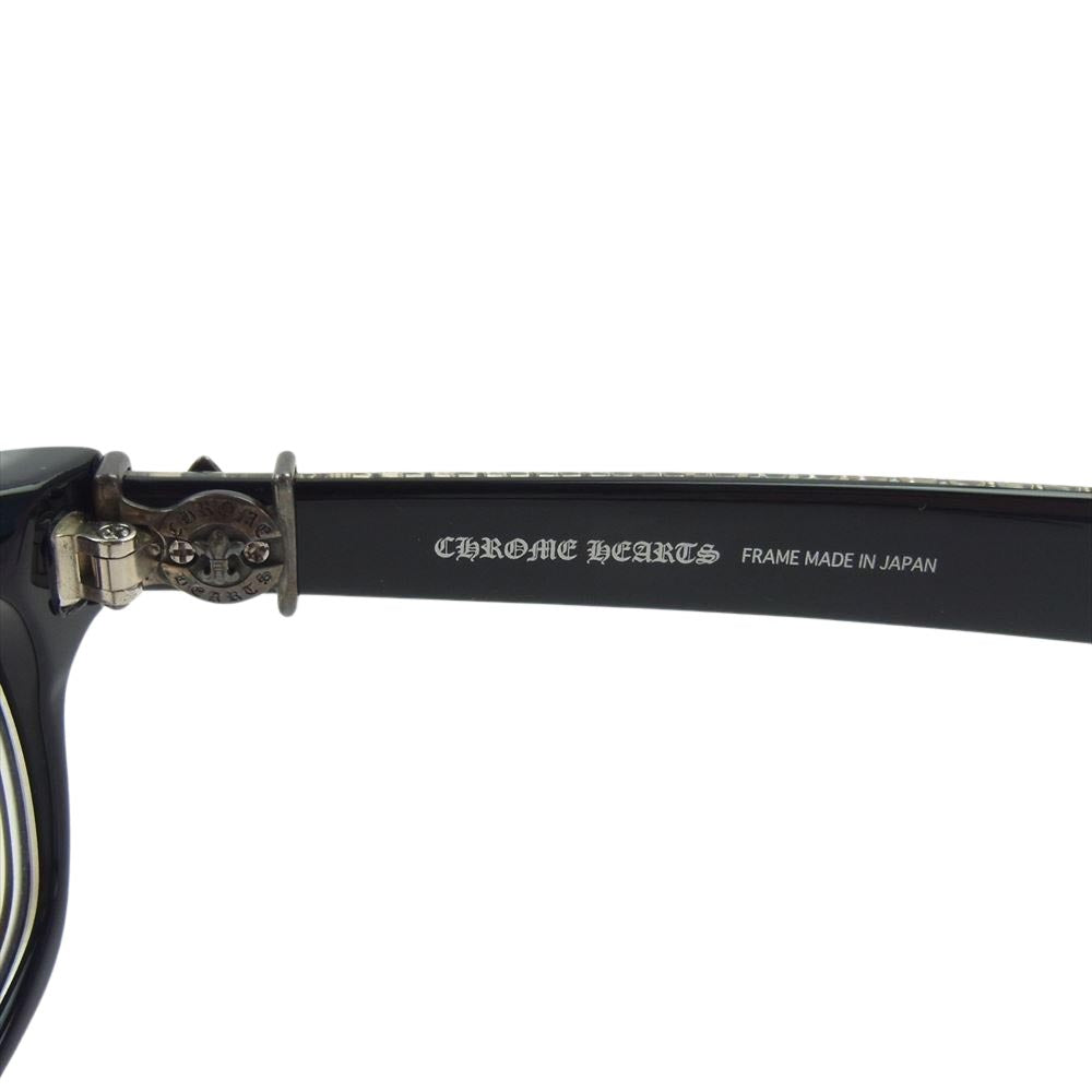 CHROME HEARTS クロムハーツ（原本無） クロムハーツ青山店印字冊子付属 55?17-143 BSフレア SPLAT-A メガネ アイウェア 眼鏡 ブラック系【中古】
