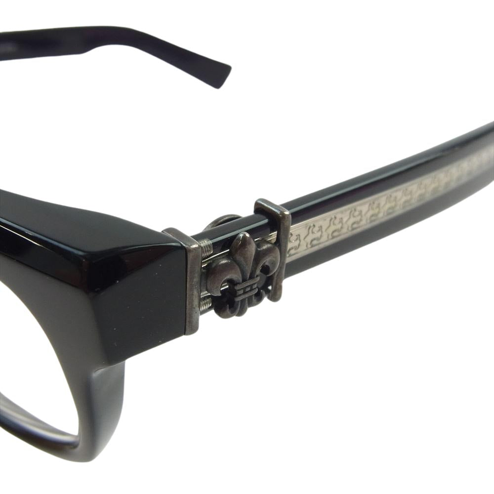 CHROME HEARTS クロムハーツ（原本無） クロムハーツ青山店印字冊子付属 55?17-143 BSフレア SPLAT-A メガネ アイウェア 眼鏡 ブラック系【中古】