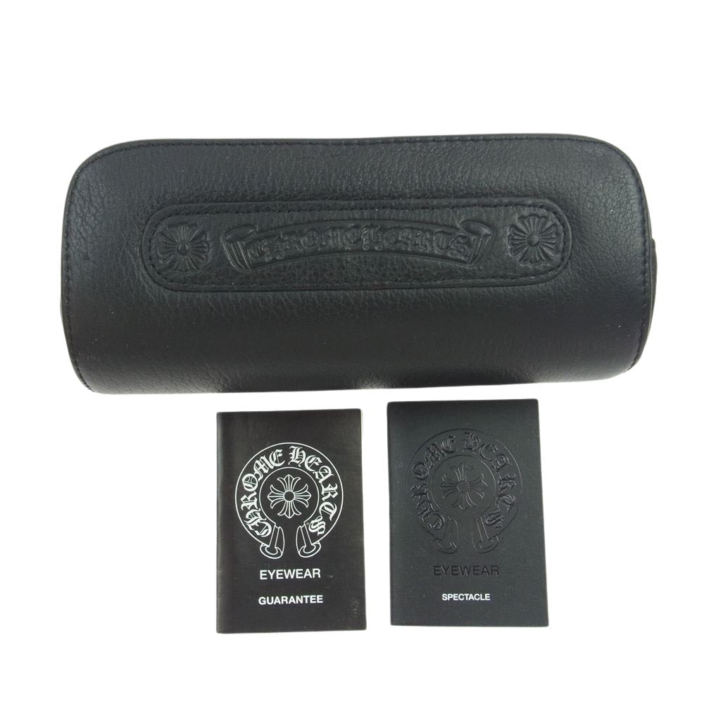 CHROME HEARTS クロムハーツ（原本無） クロムハーツ青山店印字冊子付属 55?17-143 BSフレア SPLAT-A メガネ アイウェア 眼鏡 ブラック系【中古】