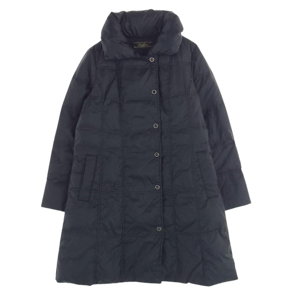 レリアン キルトステッチ ダウン コート ブラック系 11【中古】
