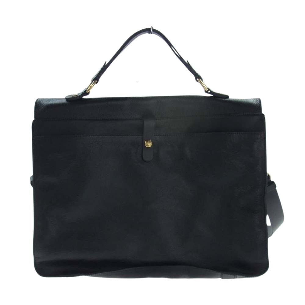 IL BISONTE イルビゾンテ BBC026 イタリア製 COWHIDE LEATHER カウハイドレザー ショルダーバッグ  ブラック系【美品】【中古】