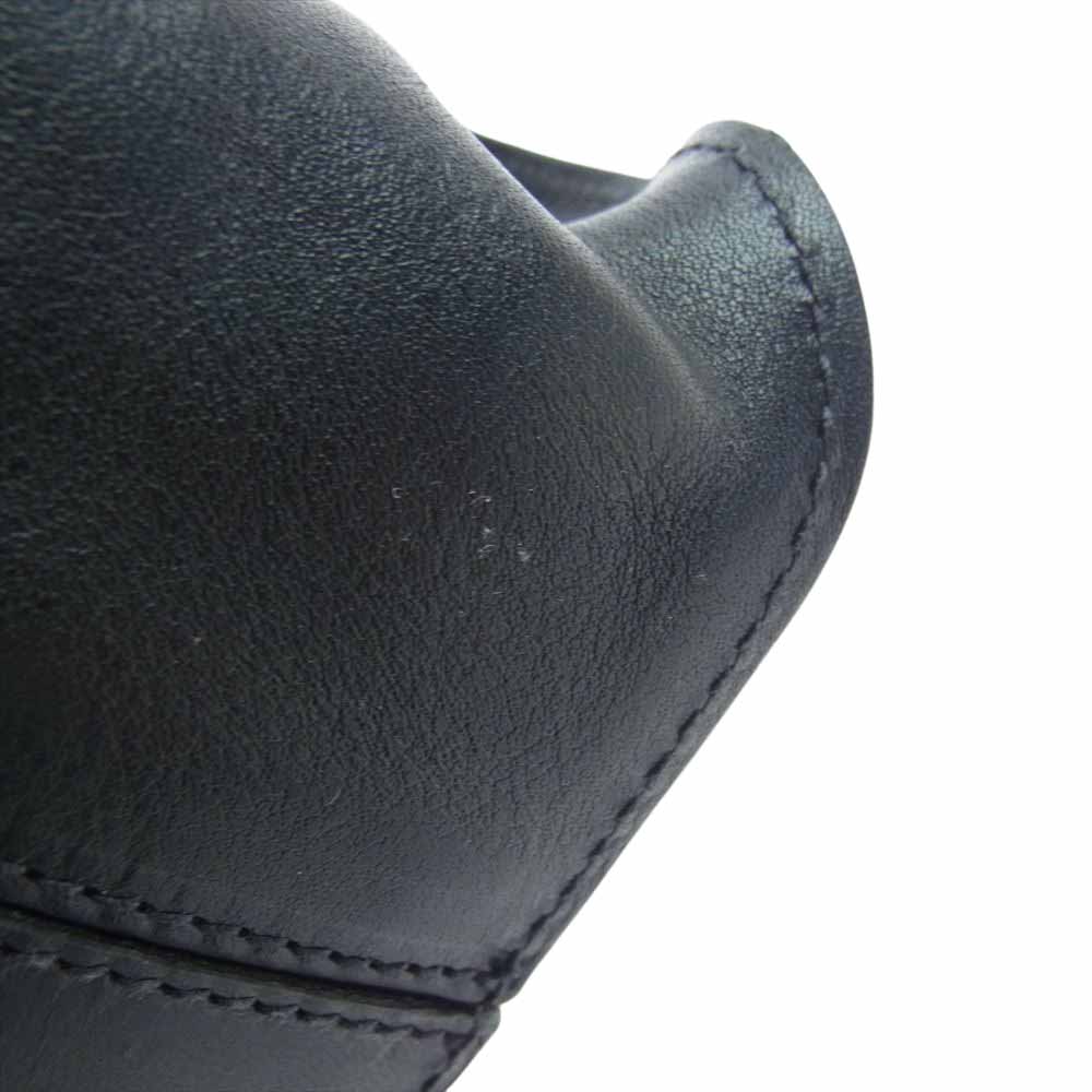 IL BISONTE イルビゾンテ BBC026 イタリア製 COWHIDE LEATHER カウハイドレザー ショルダーバッグ  ブラック系【美品】【中古】