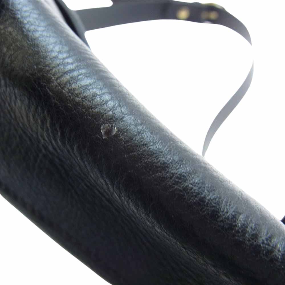 IL BISONTE イルビゾンテ BBC026 イタリア製 COWHIDE LEATHER カウハイドレザー ショルダーバッグ  ブラック系【美品】【中古】