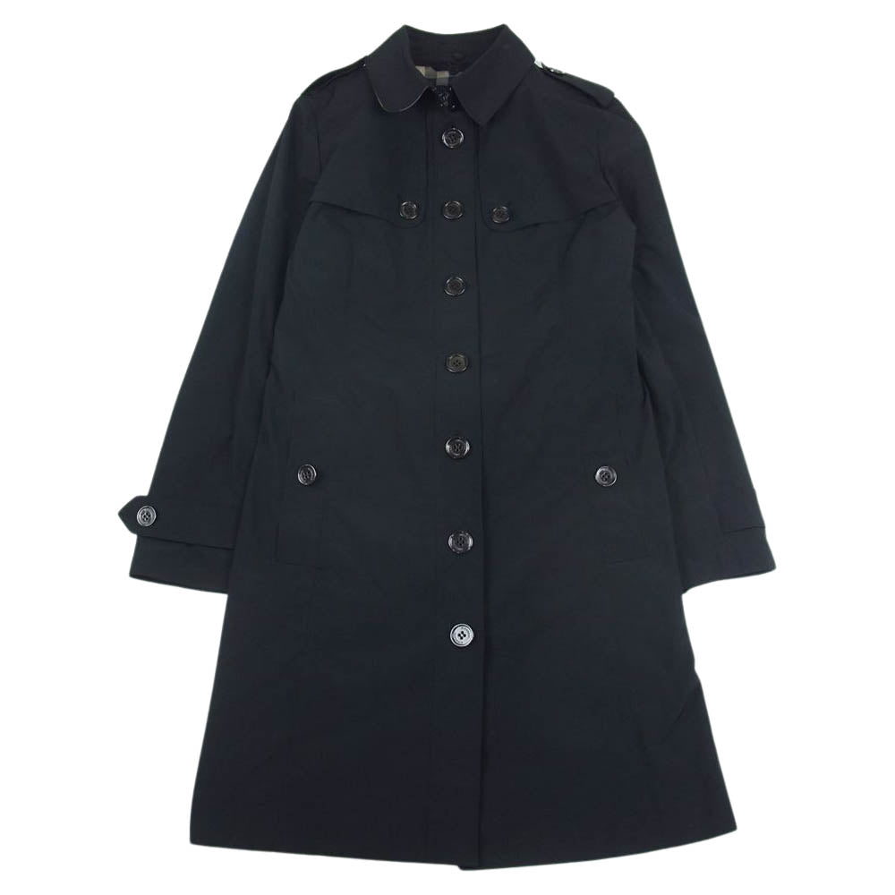 BURBERRY バーバリー トレンチ コート 裏地チェック ブラック系 40【中古】
