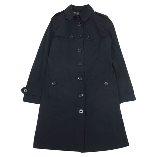 BURBERRY バーバリー トレンチ コート 裏地チェック ブラック系 40【中古】