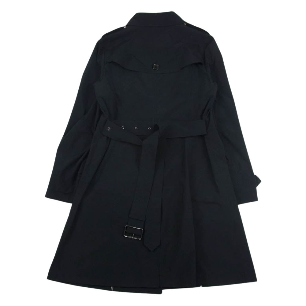 BURBERRY バーバリー トレンチ コート 裏地チェック ブラック系 40【中古】