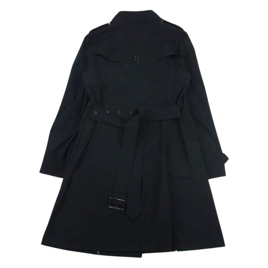 BURBERRY バーバリー トレンチ コート 裏地チェック ブラック系 40【中古】