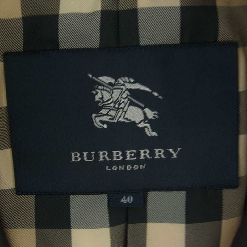 BURBERRY バーバリー 裏地チェックノバ ファー ダウン コート