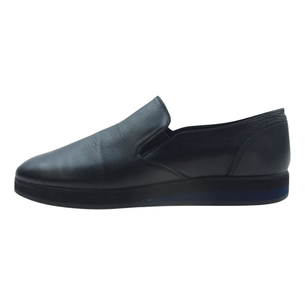 LAD MUSICIAN ラッドミュージシャン 2114-911 難有り SIDE GORE SLIP-ON サイドゴア スリッポン ラウンドトゥ レザー シューズ ブラック系 表記無し インソール実寸サイズ約27cm【中古】