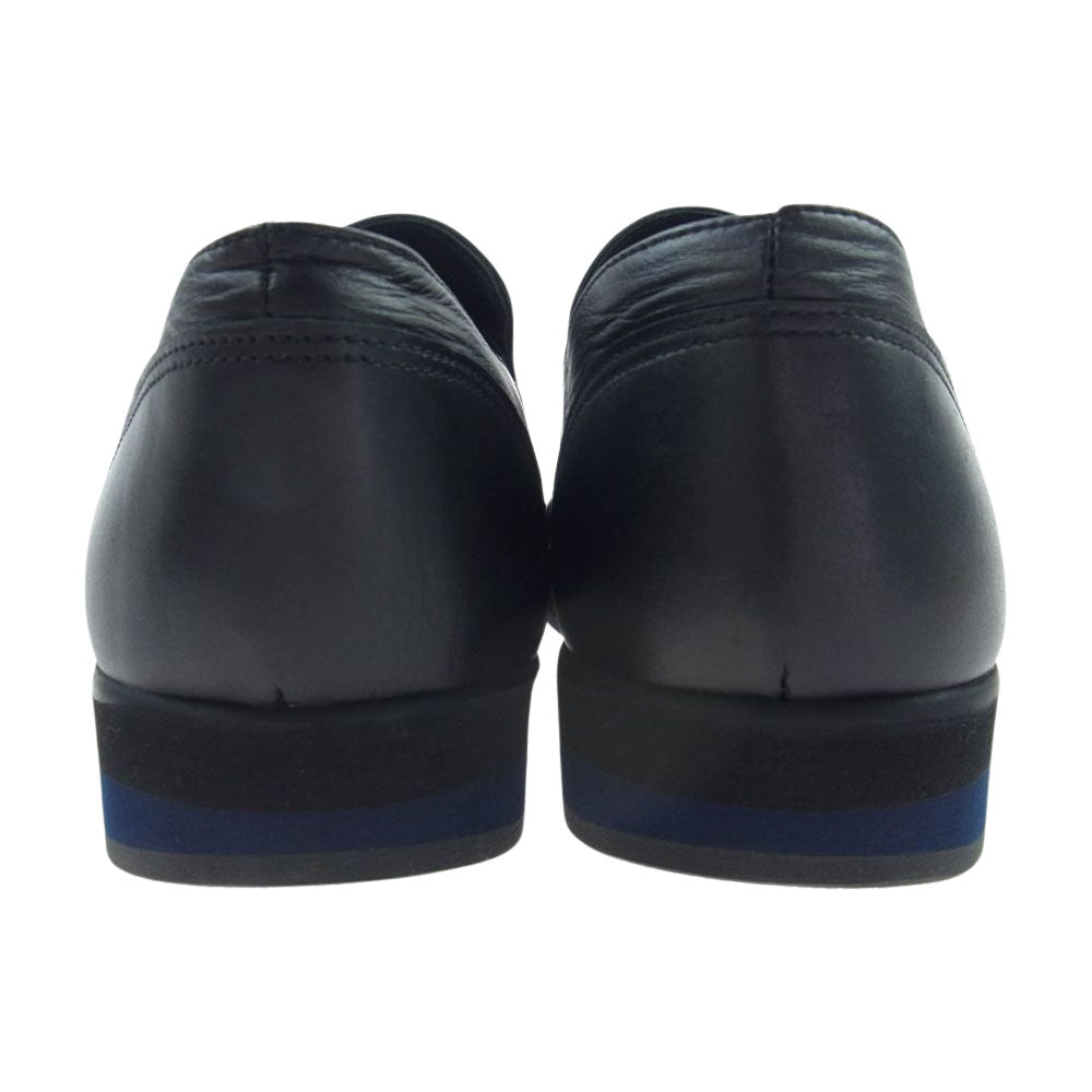 LAD MUSICIAN ラッドミュージシャン 2114-911 難有り SIDE GORE SLIP-ON サイドゴア スリッポン ラウンドトゥ レザー シューズ ブラック系 表記無し インソール実寸サイズ約27cm【中古】