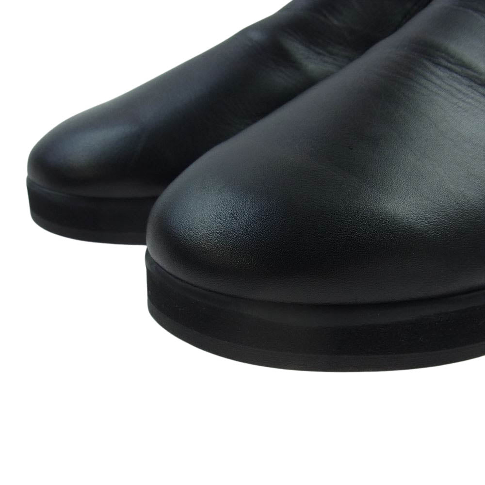 LAD MUSICIAN ラッドミュージシャン 2114-911 難有り SIDE GORE SLIP-ON サイドゴア スリッポン ラウンドトゥ レザー シューズ ブラック系 表記無し インソール実寸サイズ約27cm【中古】