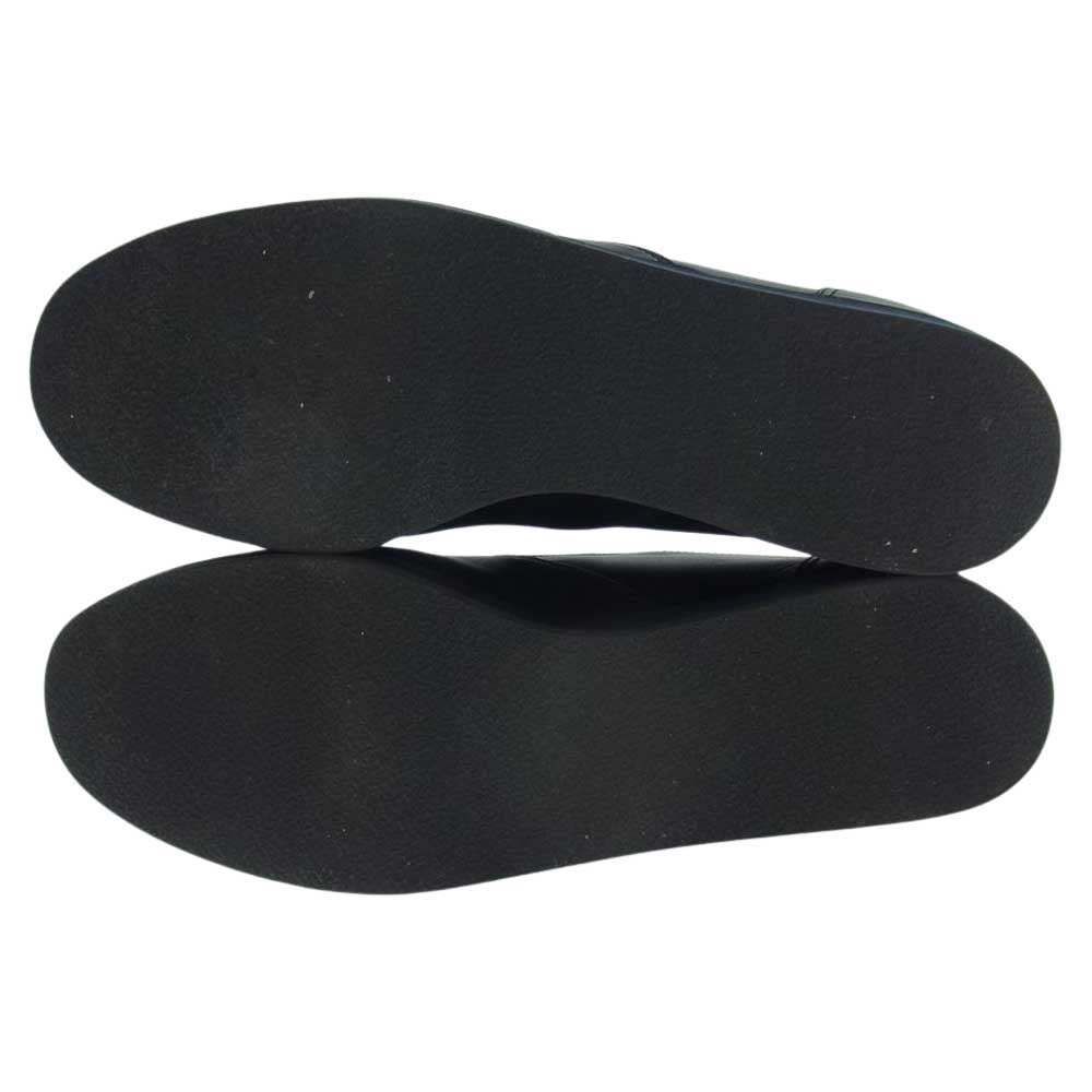 LAD MUSICIAN ラッドミュージシャン 2114-911 難有り SIDE GORE SLIP-ON サイドゴア スリッポン ラウンドトゥ レザー シューズ ブラック系 表記無し インソール実寸サイズ約27cm【中古】