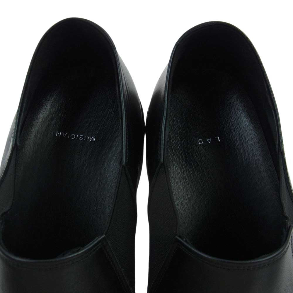 LAD MUSICIAN ラッドミュージシャン 20SS 2120-912 SIDE GORE SLIP-ON サイドゴア スリッポン レザー シューズ ブラック系 46【中古】