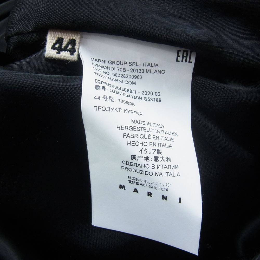 MARNI マルニ 20AW JUMU0041MW S53189 ウール スプレーコーティング コーチジャケット ブラック系 44【中古】